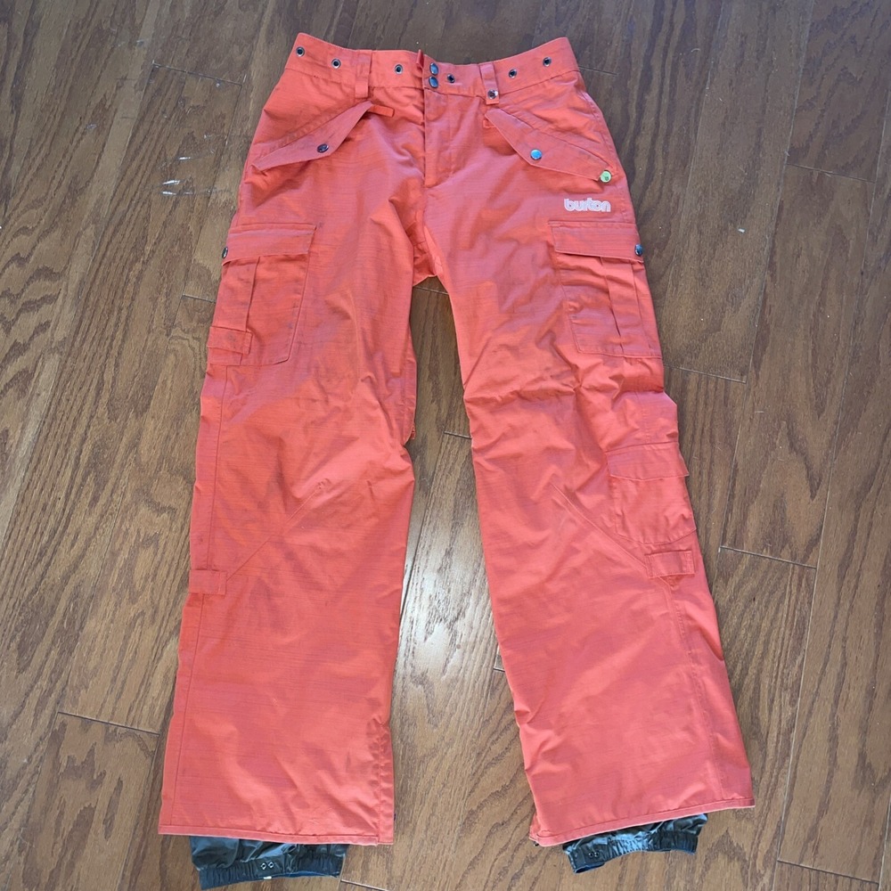 BURTON Cargo Elite Orange Snow Pants Medium Snowboard/Ski